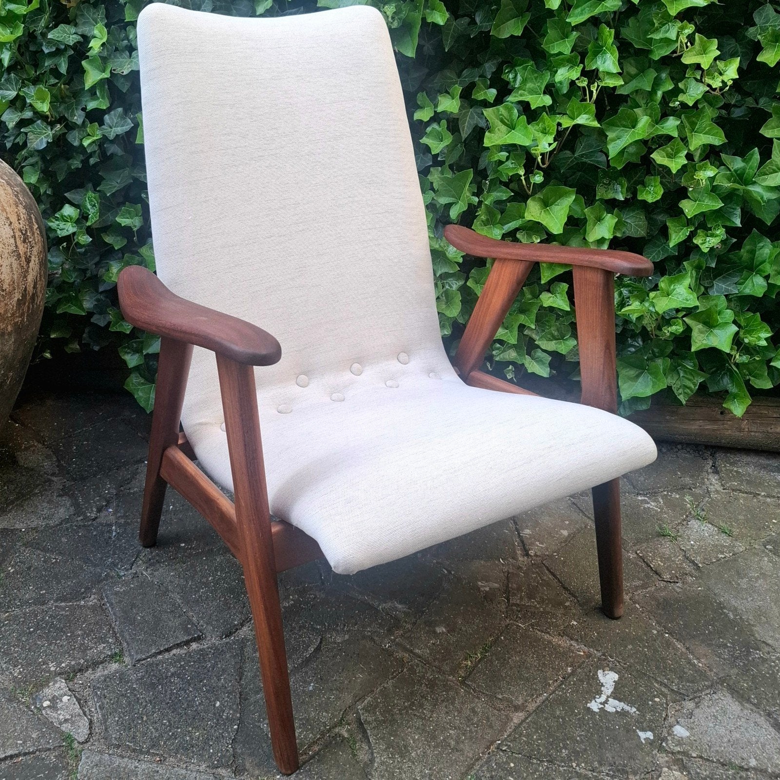 Louis van Teeffelen fauteuil, houten stoel jaren 60, Ophalen of Verzenden