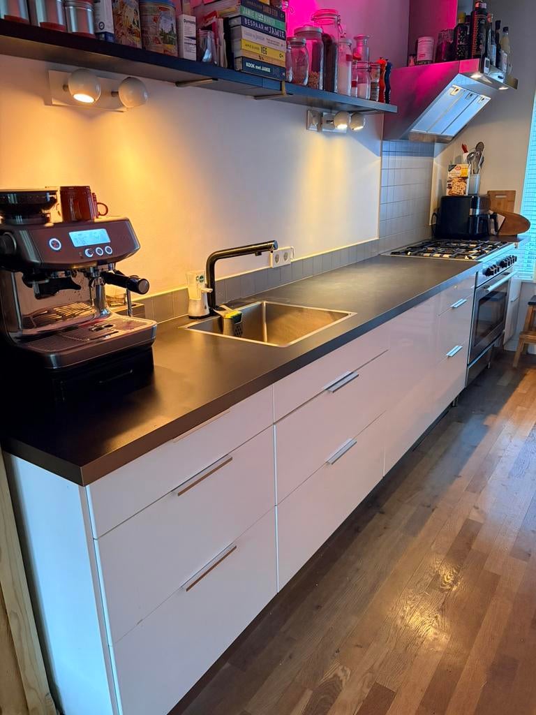 Gebruikte keuken ter overname (ikea Faktum), Huis en Inrichting, Ophalen, Gebruikt, Overige materialen, Wit