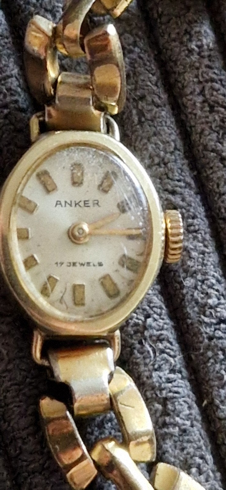 Anker dames Horloge, antiek,goud., Ophalen, Goud, Overige merken