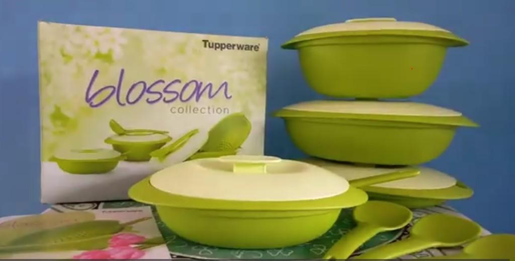 Tupperware Iso Duo Blossom 4-delige Serveerset Groen NIEUW, Huis en Inrichting, Ophalen of Verzenden, Nieuw, Groen, Overige typen