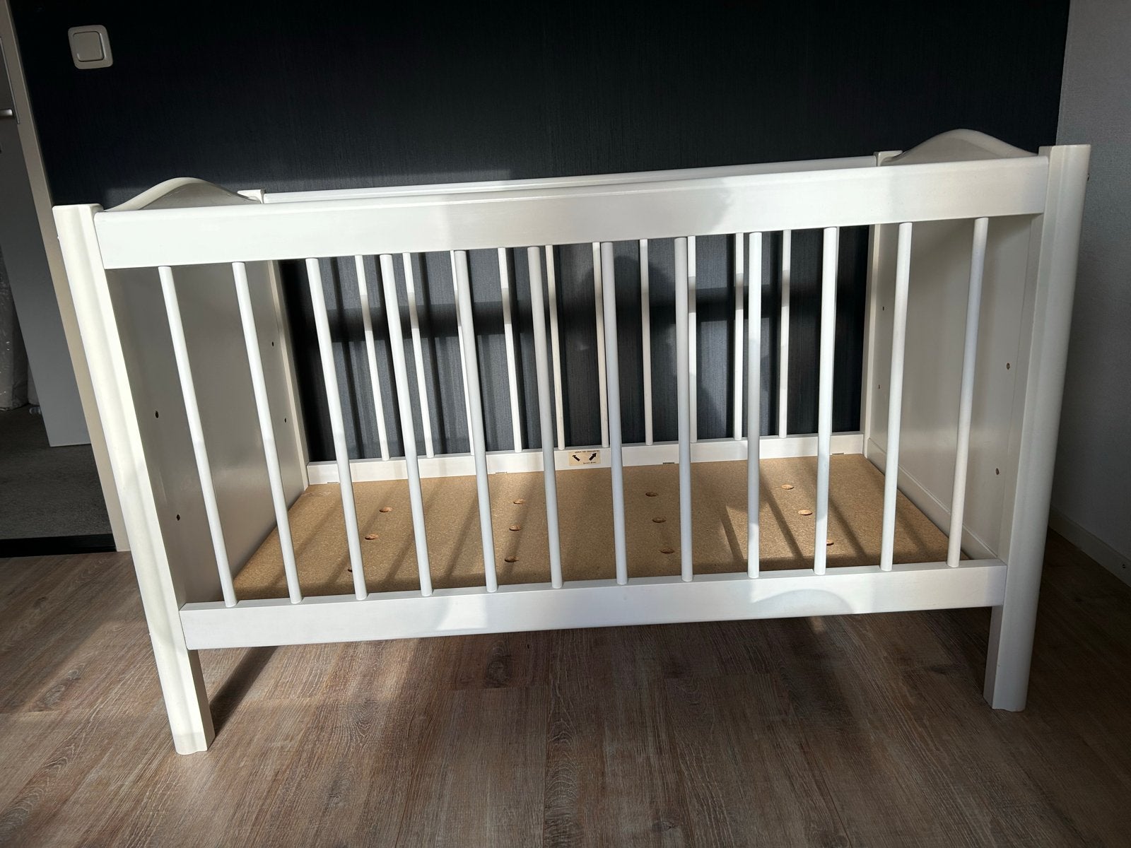 Vroomshoop wit ledikant 120x60 cm verstelbaar, Ophalen, Wit, 190 cm of minder, Hout