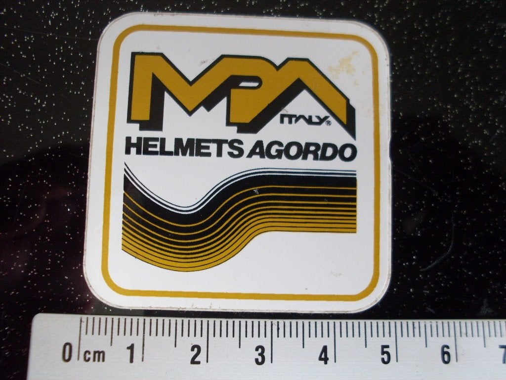 sticker MPA italy helmets agordo logo valhelmen helmen logo, Verzenden, Zo goed als nieuw, Merk