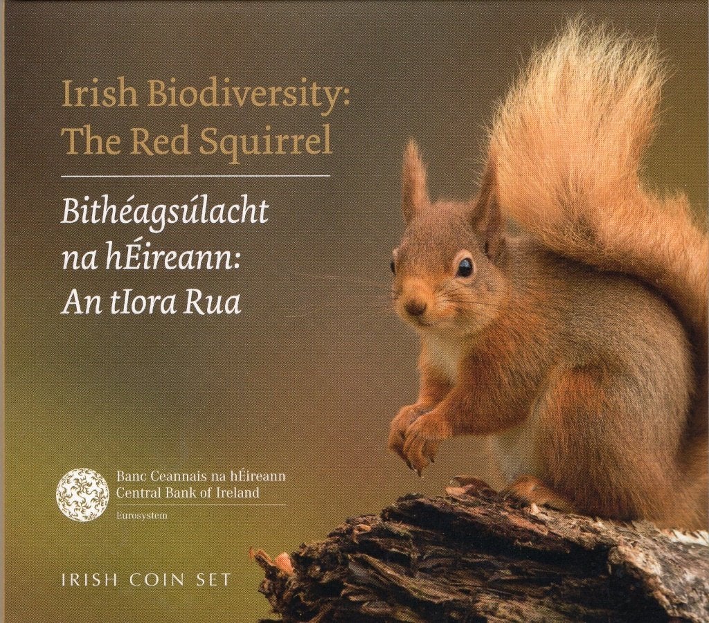 BU set Ierland 2023 Blister Rode Eekhoorn - 1 ct t/m 2 euro, Postzegels en Munten, Munten | Europa | Euromunten, Verzenden, Ierland