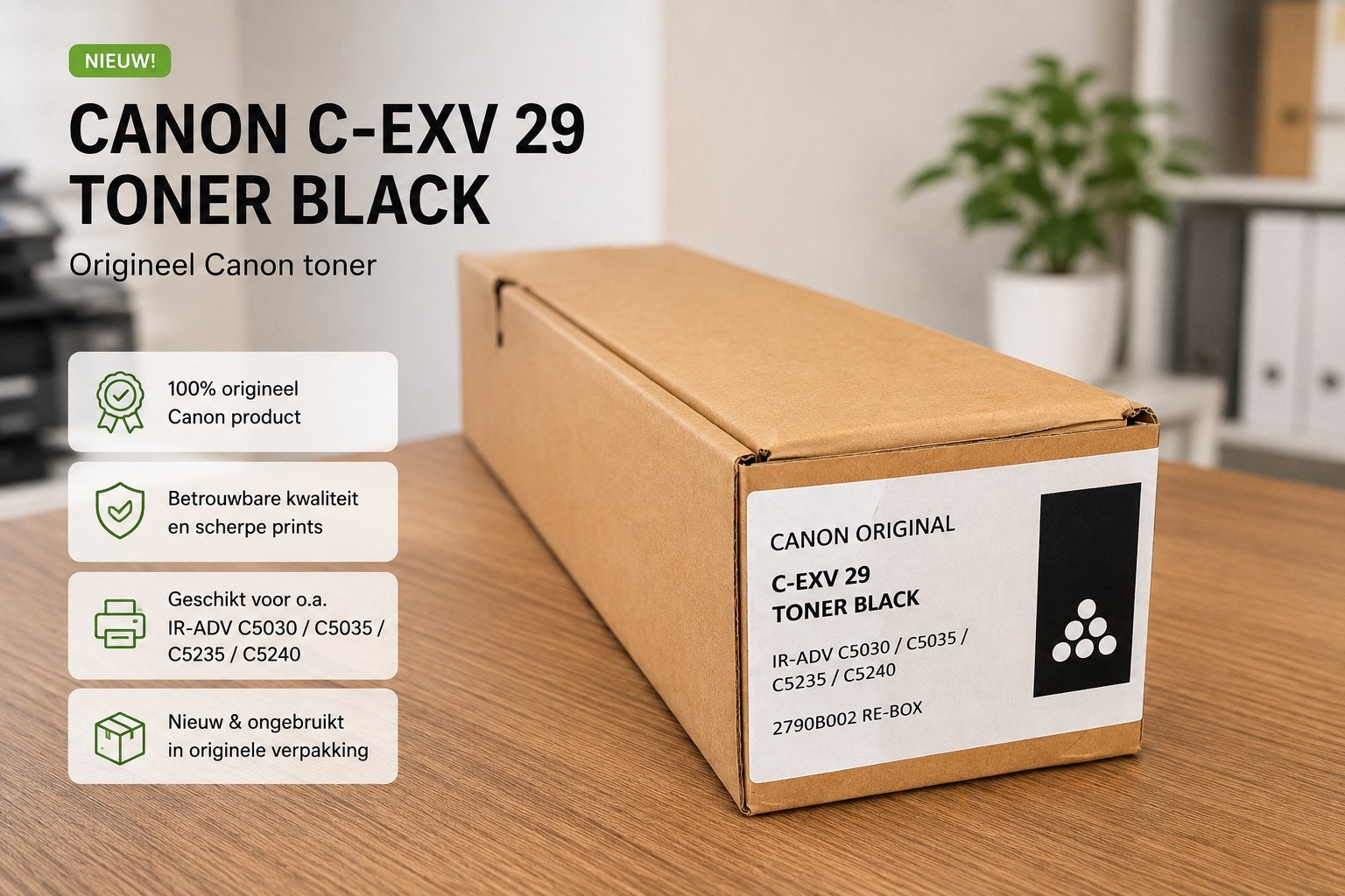 Canon C-EXV 29 Toner Black – Nieuw & Origineel, Ophalen, Zo goed als nieuw, Toner