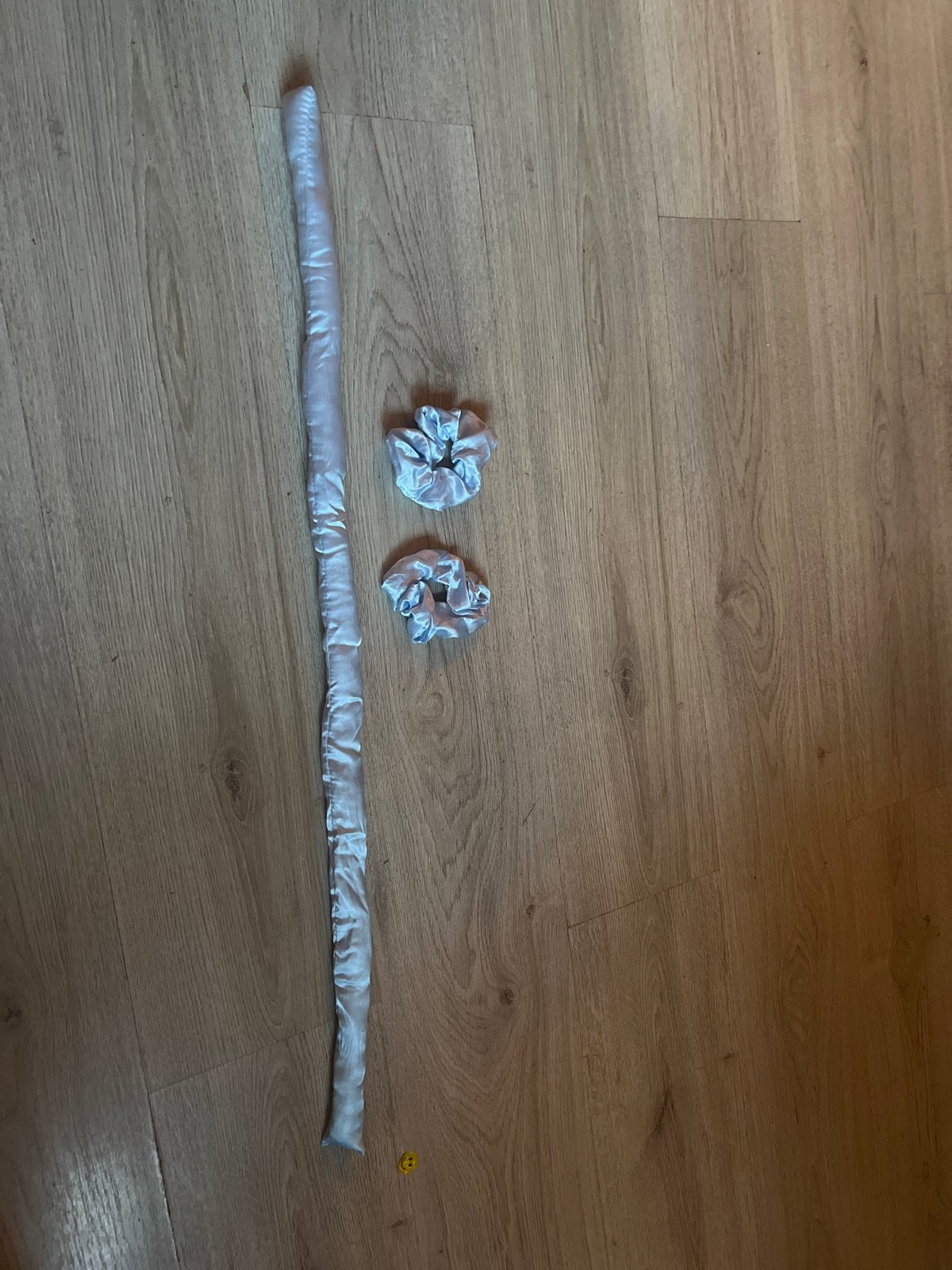 Lichtblauwe hittevrije krulset met 2 scrunchies, Ophalen, Gebruikt, Krultang of Stijltang
