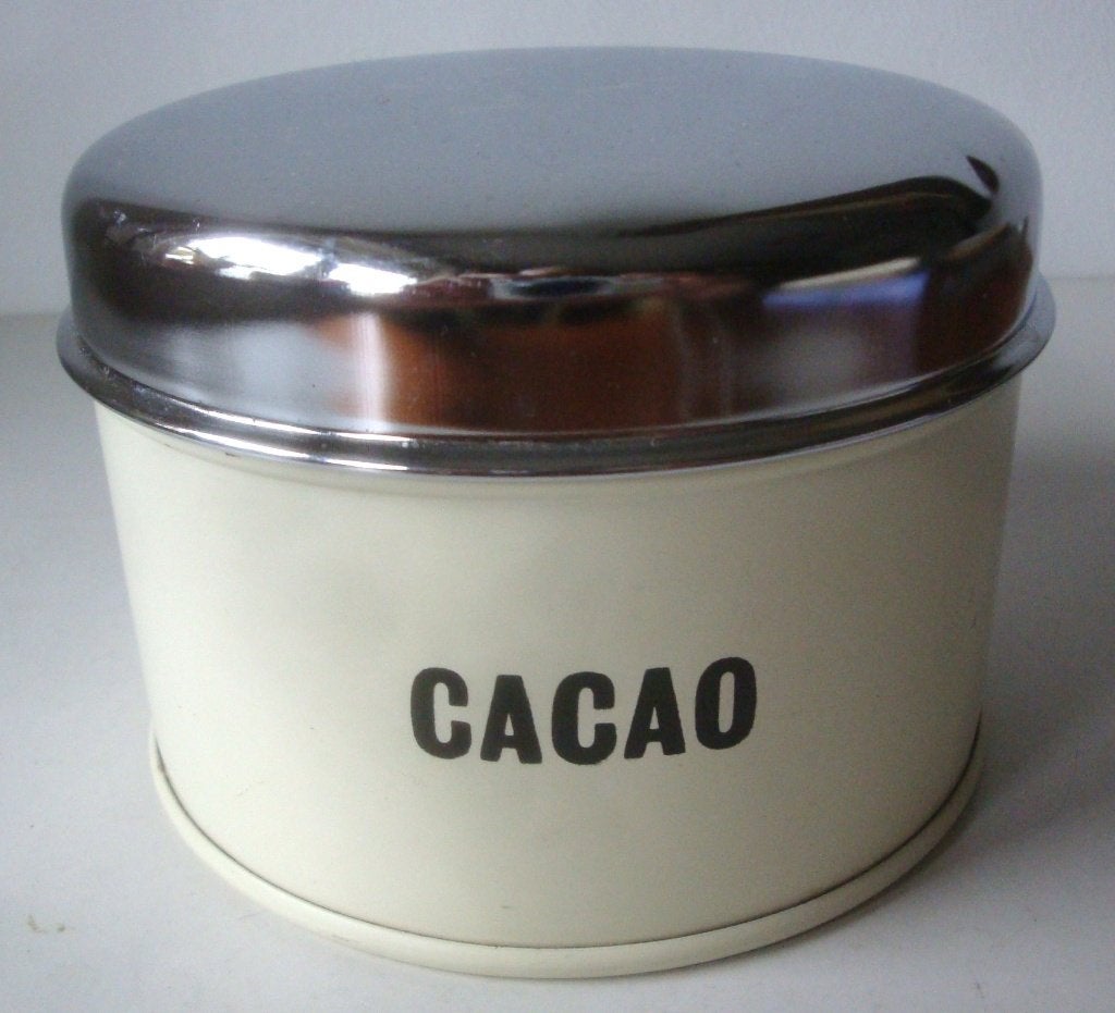 Brabantia voorraadbus voor Cacao, metalen deksel en gespoten, Ophalen of Verzenden