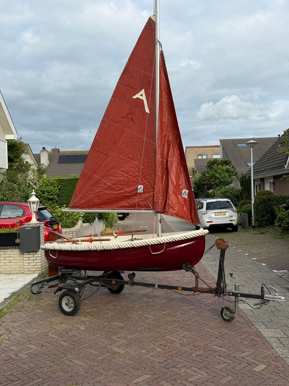 Zeilboot/Roeiboot Argo + boottrailer - Ideaal voor de zomer!, Ophalen, Gebruikt, Inclusief trailer, Buitenboordmotor