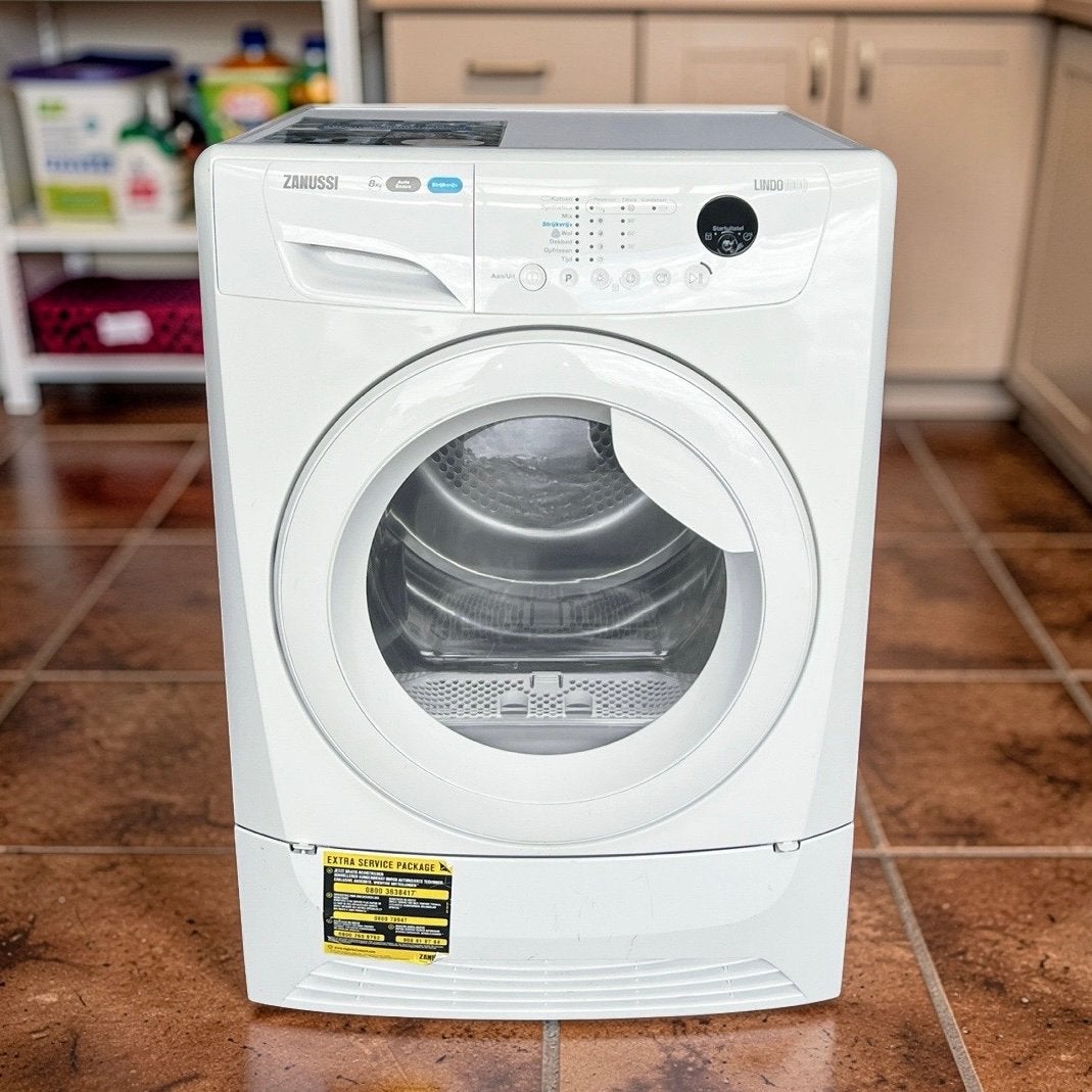 Wasdroger Warmtepompdroger 8kg A+ Zanussi EasyClean, Witgoed en Apparatuur, Ophalen, Z, Minder dan 85 cm, Z