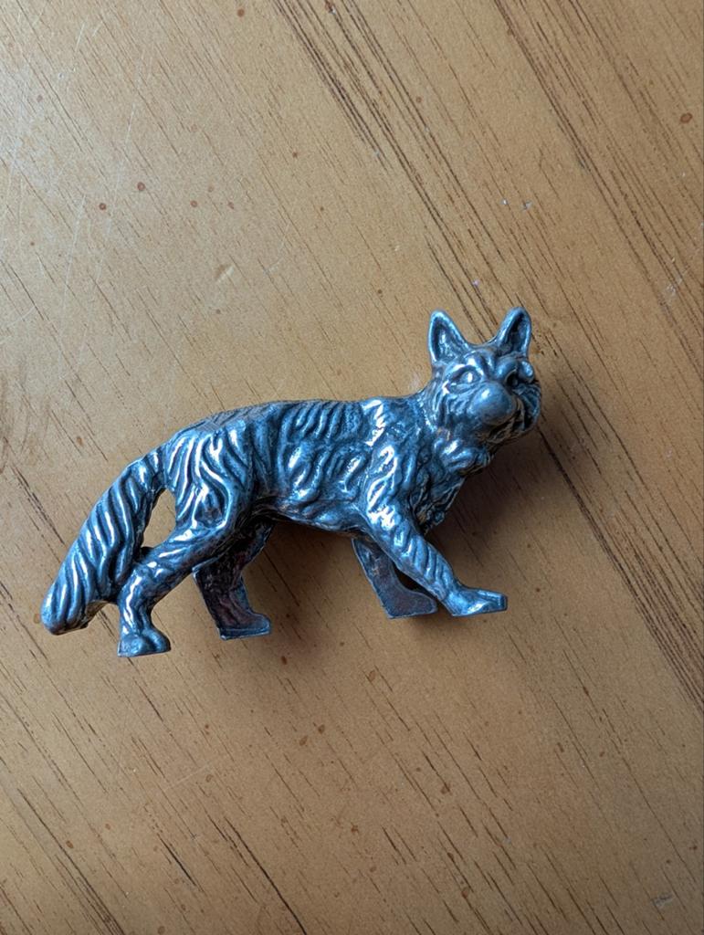 Tinnen beeldje van een kat, Ophalen of Verzenden