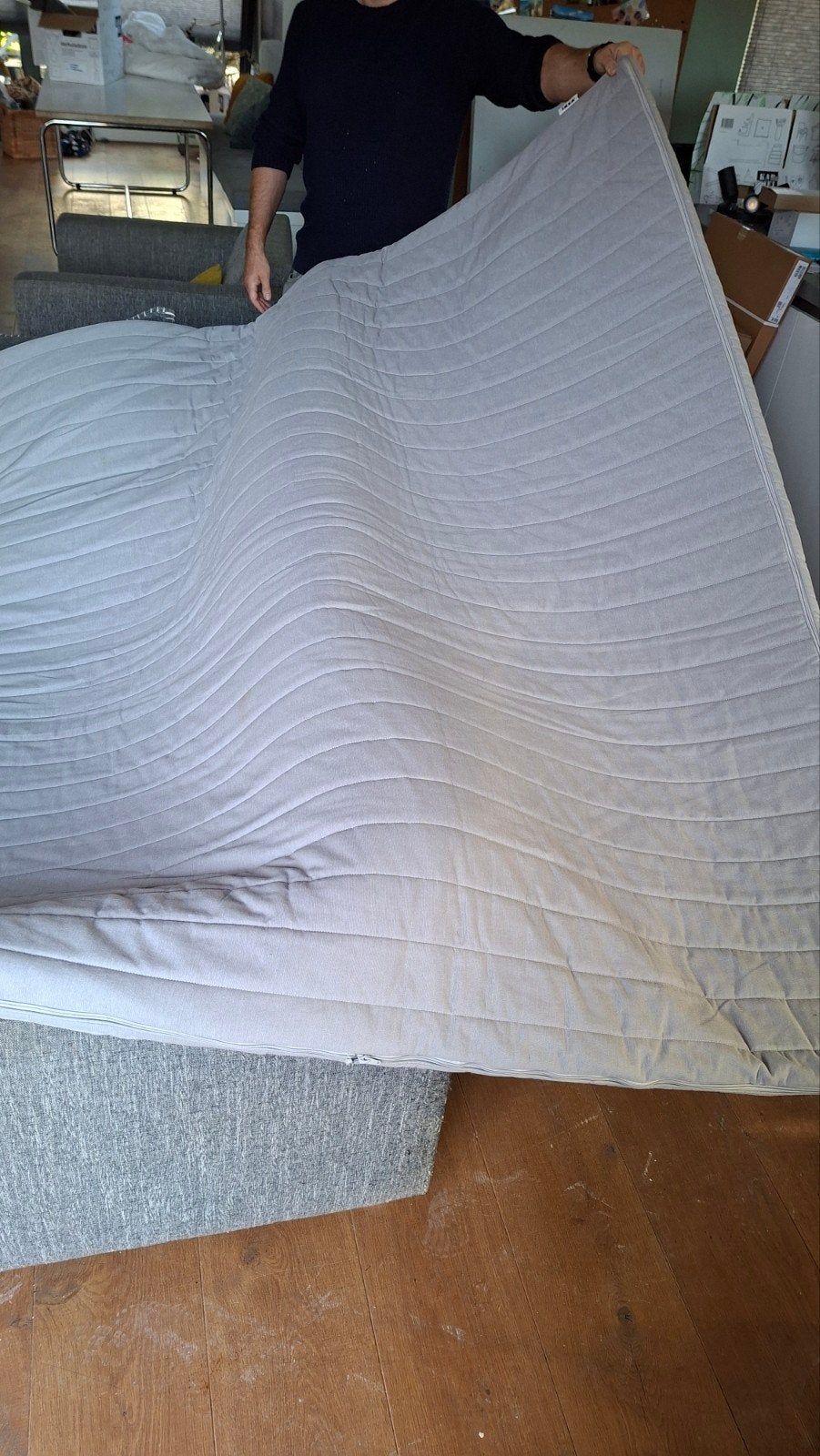 Gratis!! IKEA Sultan Topper 180x200 cm, Ophalen, Tweepersoons, Zo goed als nieuw, Matras