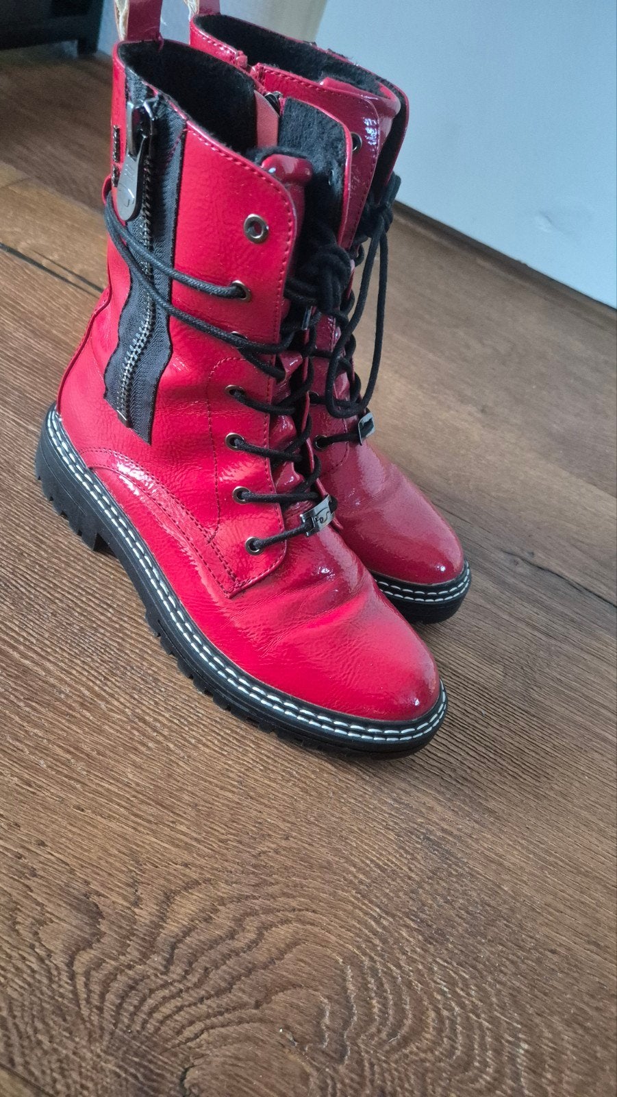 Tom Tailor boots 38, Lage of Enkellaarzen, Zo goed als nieuw, Rood, Tom Tailor