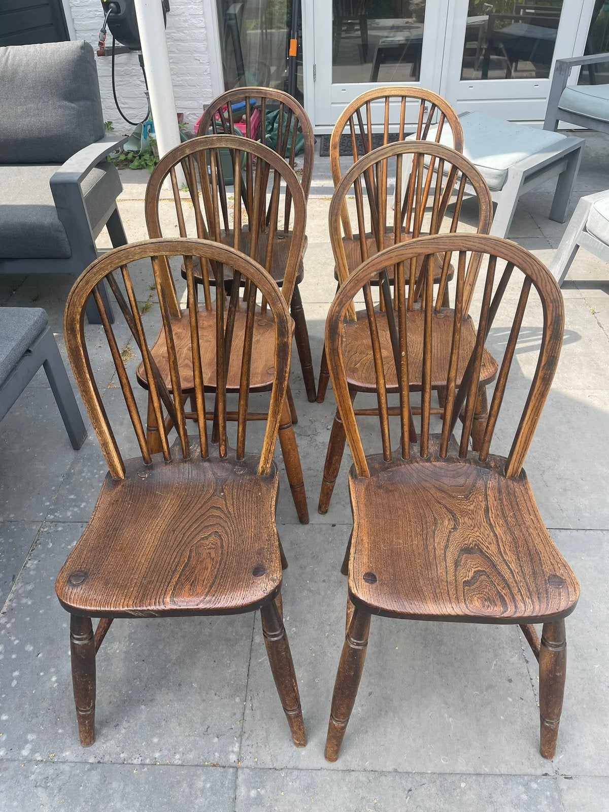 Engelse eetkamerstoelen 6 stuks, Antiek en Kunst, Antiek | Meubels | Stoelen en Banken, Ophalen