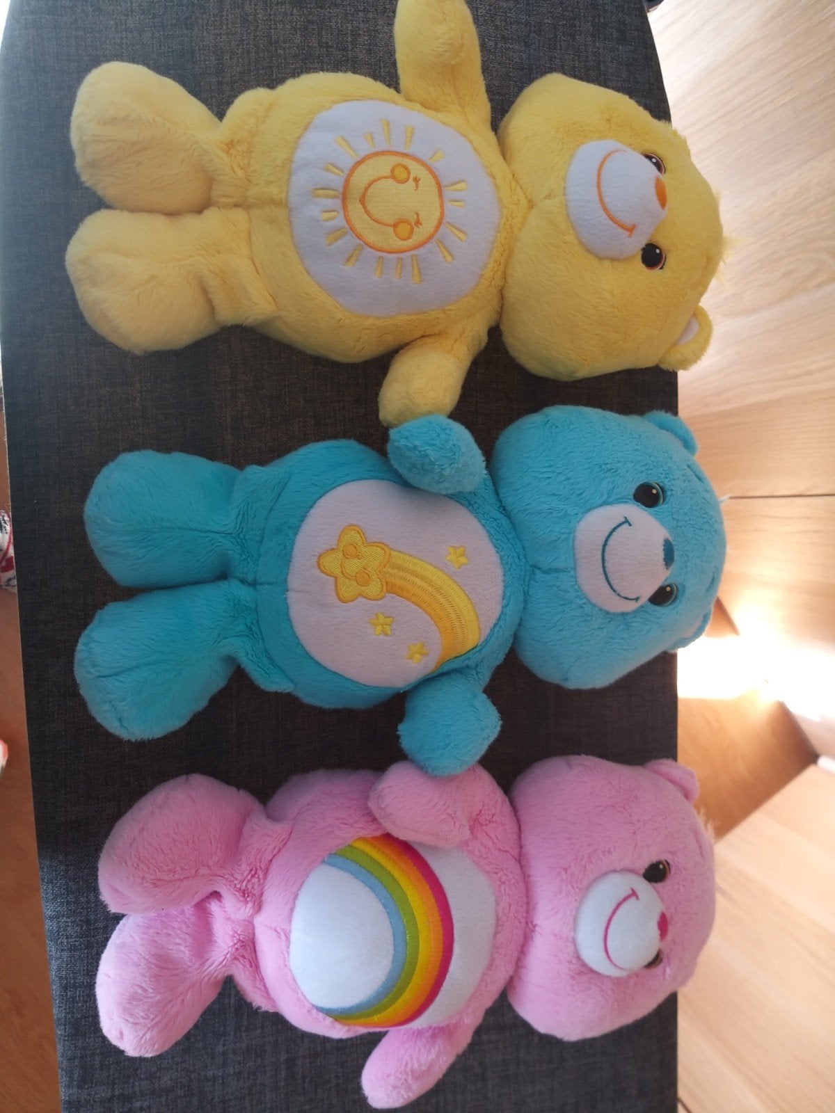 3 Care Bears knuffels - Roze, Blauw, Geel -Zo goed als nieuw, Kinderen en Baby's, Overige merken, Overige karakters, Beer, Ophalen of Verzenden