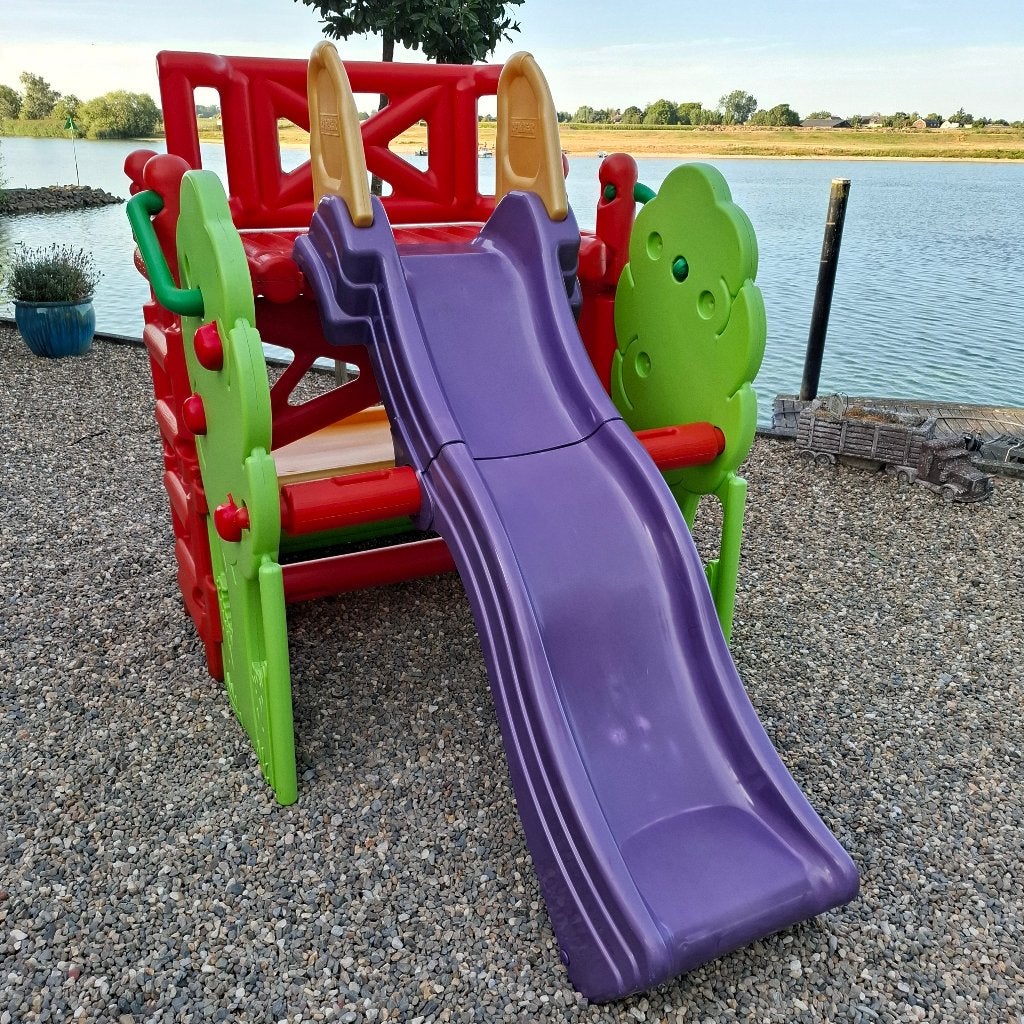 feber woodhouse activity klimtoestel glijbaan, Kinderen en Baby's, Speelgoed | Buiten | Speeltoestellen, Ophalen, Gebruikt, Overige typen