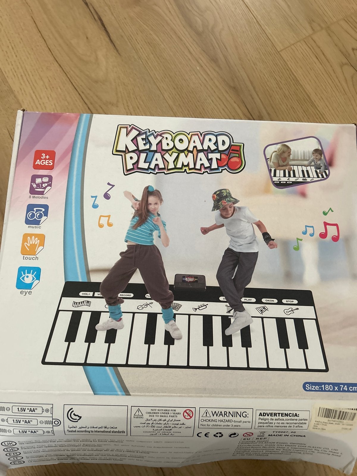 Groot speelkleed piano met geluid, Ophalen of Verzenden, Gebruikt, Speelkleed, Met geluid