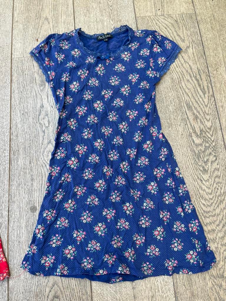 leuk king petit louie jurk blauw 6-8 jaar (ong122-128), Gebruikt, Meisje, Ophalen of Verzenden, Jurk of Rok