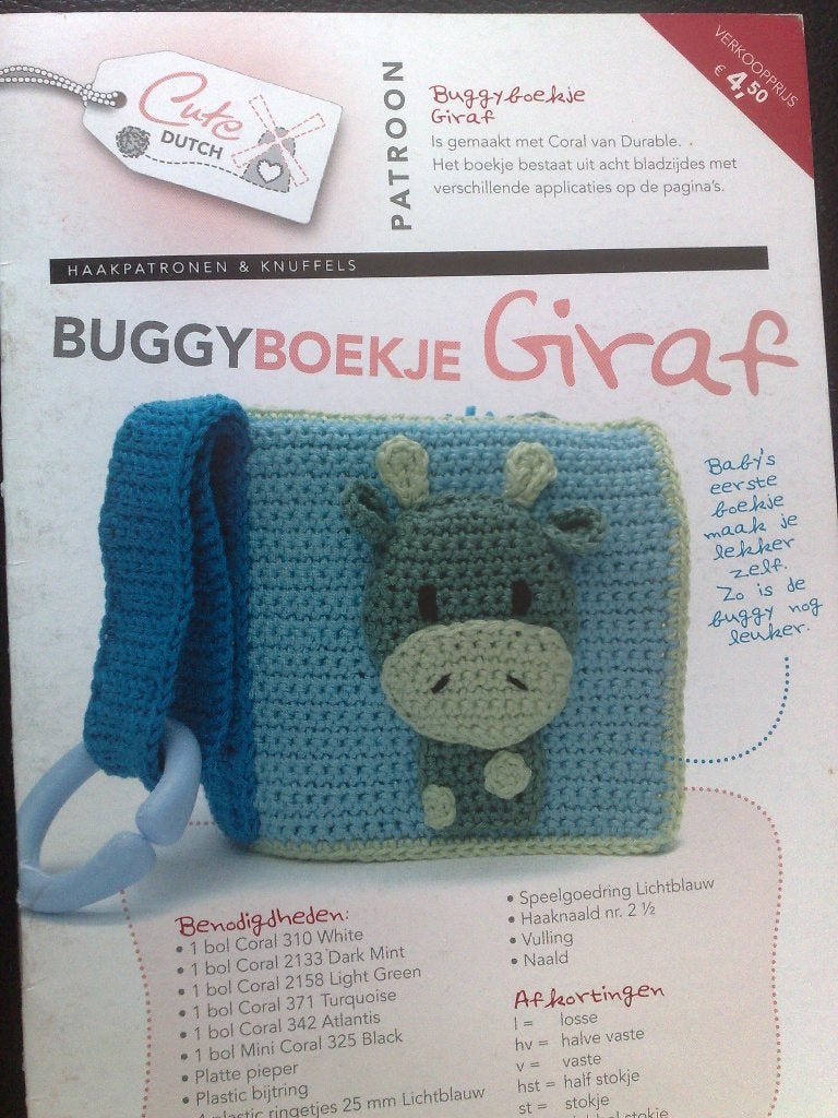 Haak patronen & knuffels , buggy boekje giraf, Verzenden, Zo goed als nieuw, Haken, Patroon of Boek
