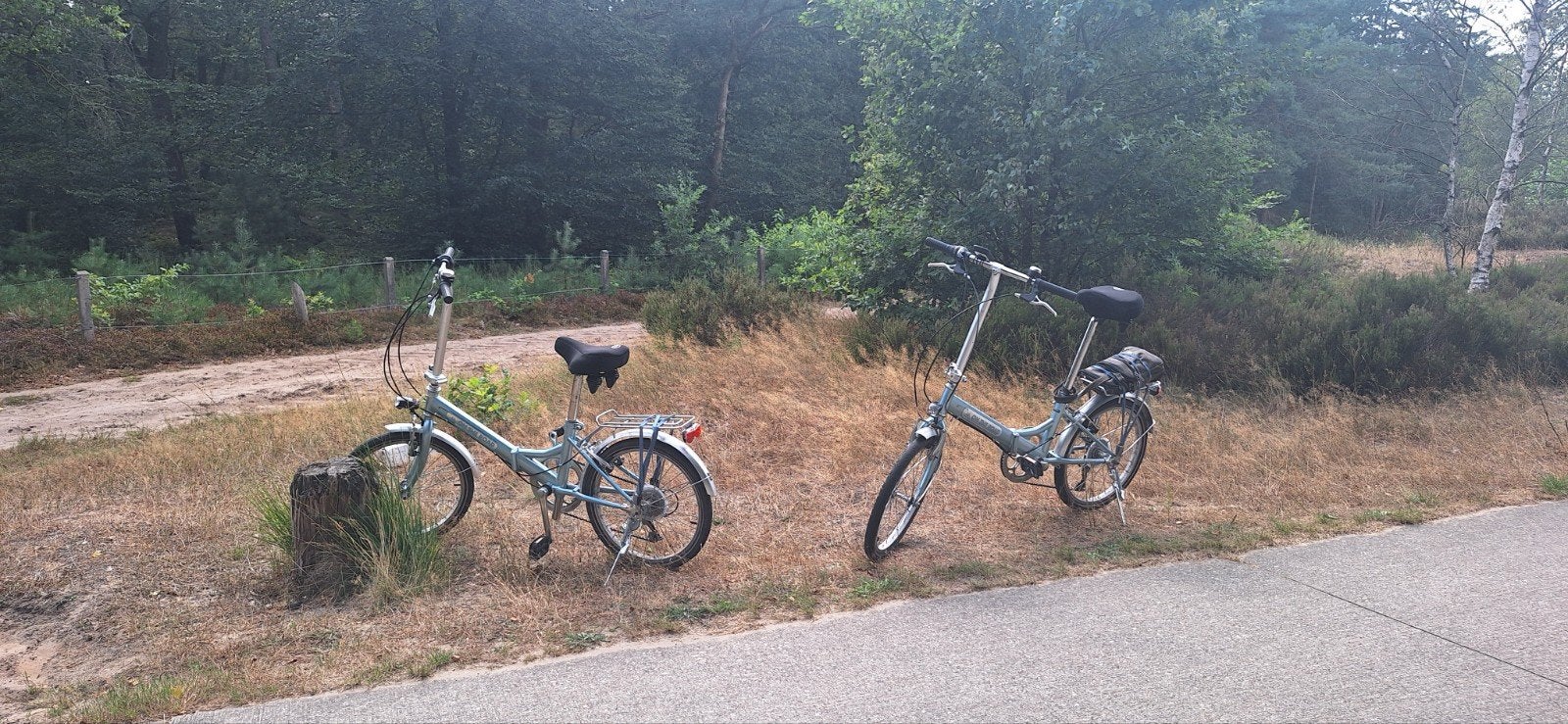 2x opvouwbare fietsen met draagtassen - gelijk rijklaar., 20 inch of meer, Gebruikt, Velgrem, Versnellingen