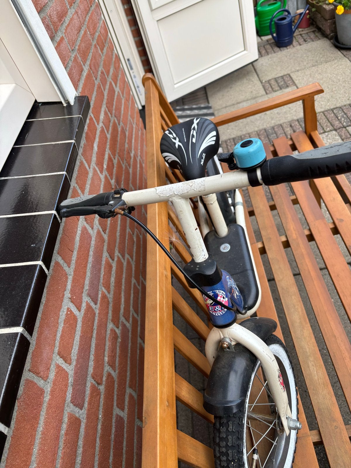 Lloopfiets blauw/wit - perfect voor jonge avonturiers, Ophalen, Gebruikt, Velgrem, 16 tot 20 inch