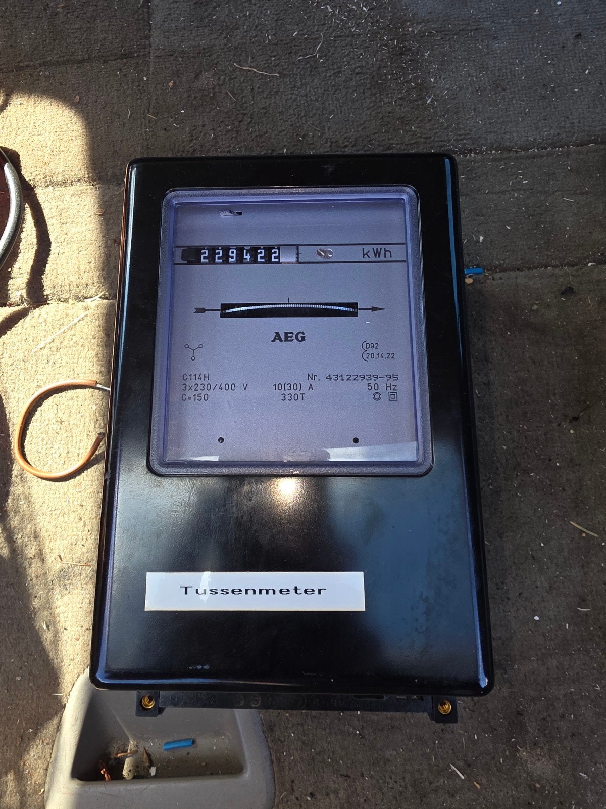 AEG 3-fase Draaistroom Tussenmeter - 10(30)A, 3x230/400V, Ophalen of Verzenden