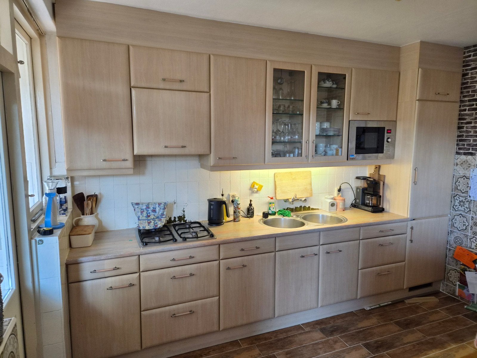 Rechte keuken te koop, Huis en Inrichting, Keuken | Complete keukens, Gebruikt, Ophalen of Verzenden