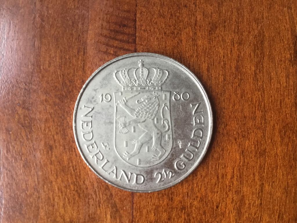 Dubbel kop rijksdaalder Beatrix 1980, Ophalen of Verzenden, Koningin Beatrix, 2½ gulden