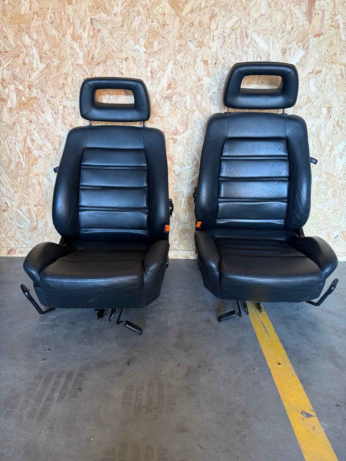 Audi S2 ABY voorstoelen zwart leer met verstelling, Ophalen, Gebruikt, Audi