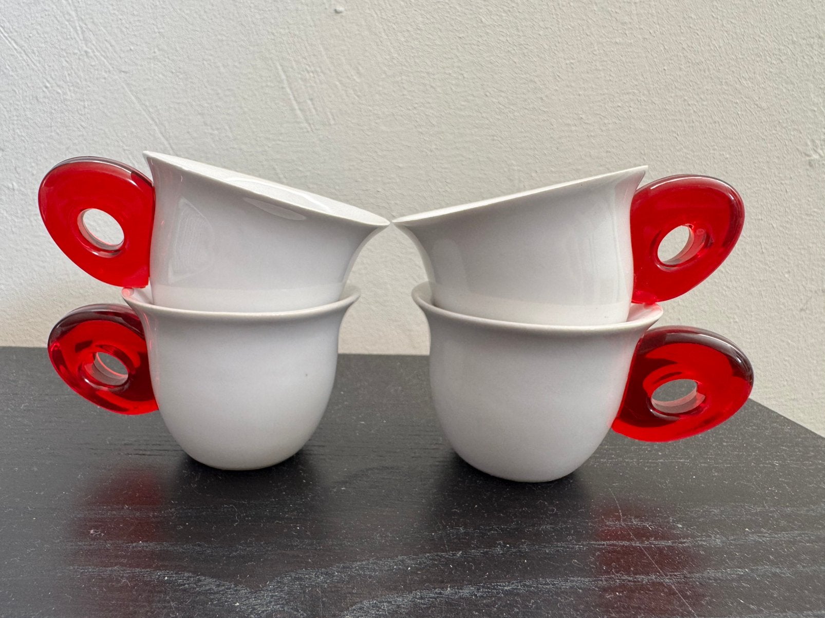 Vier espresso kopjes, Gebruikt, Ophalen of Verzenden, Glas, Overige stijlen