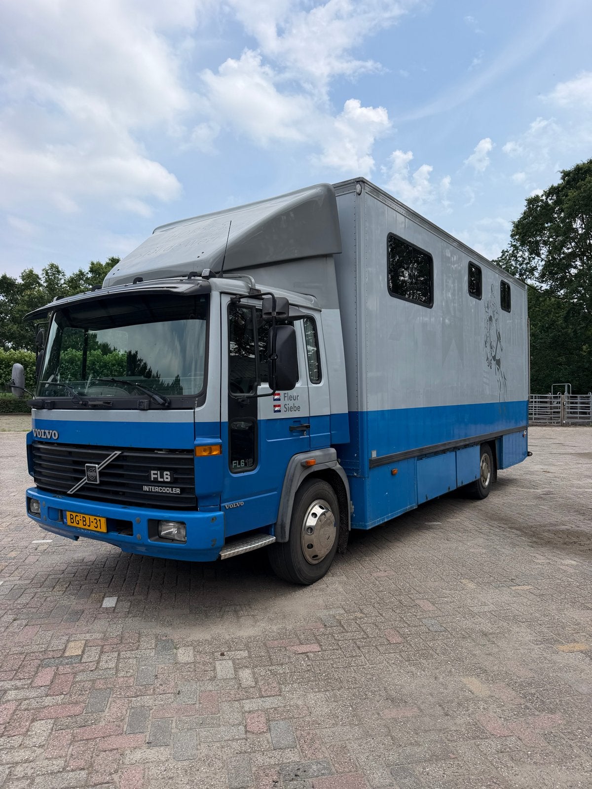 Nette volvo 5 paards vrachtwagen met zij en achter lader, Dieren en Toebehoren, Paarden en Pony's | Trailers en Aanhangwagens