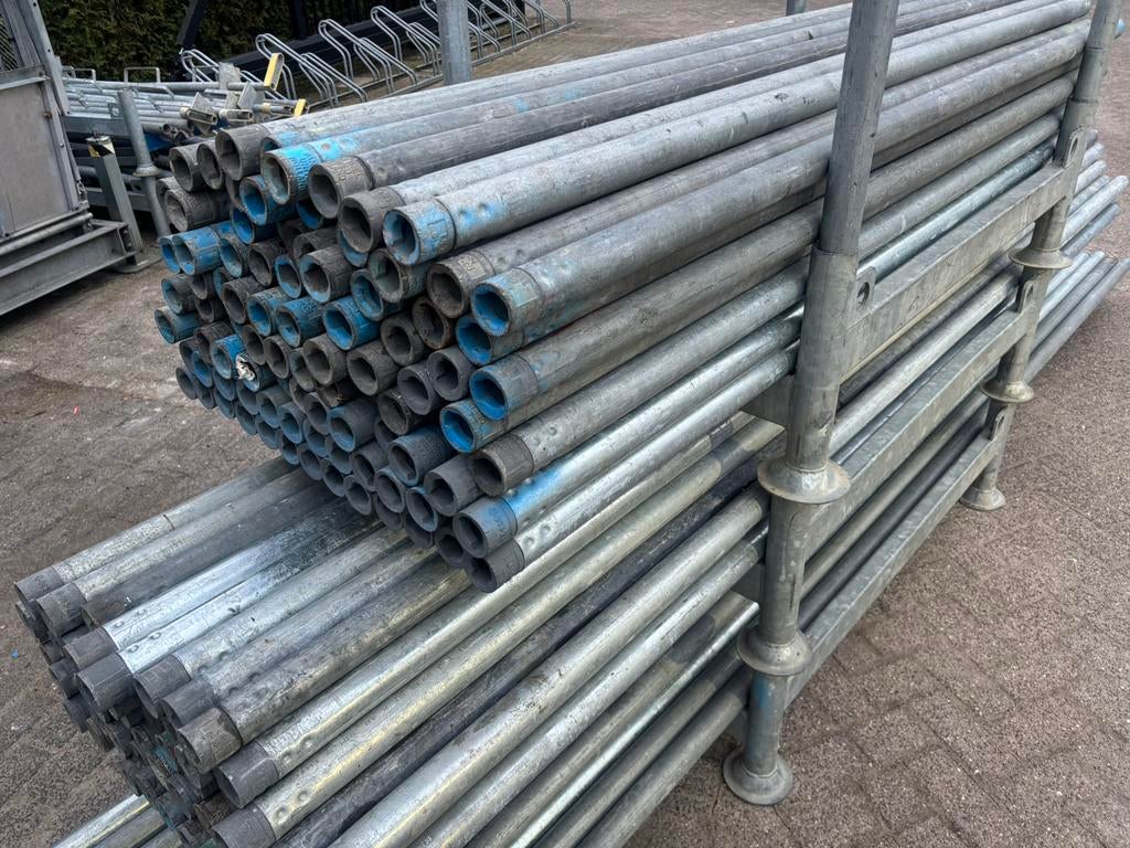Nette Tubelock / Tube Lock buizen in 2 - 3 - 4 meter Steiger, Ophalen, Zo goed als nieuw, Gevelsteiger, 2 tot 5 meter