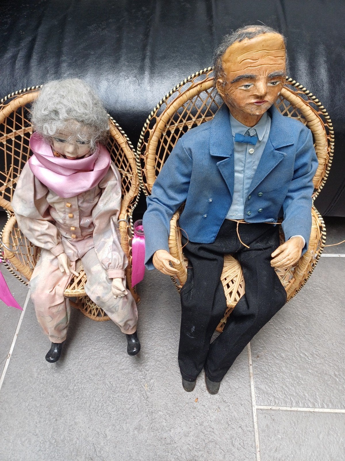 Sarah en Abraham poppen, bruidspaar, Ophalen