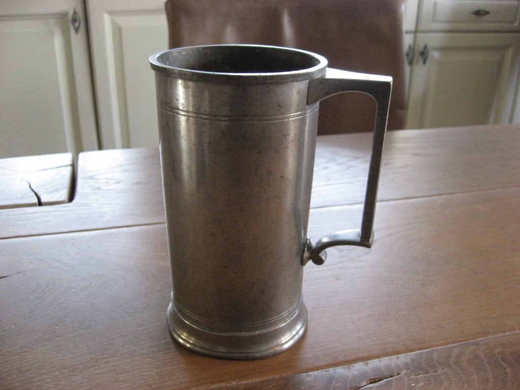 stoere Just Andersen tinnen vaas/kan of beker 2204/16, Antiek en Kunst, Verzenden