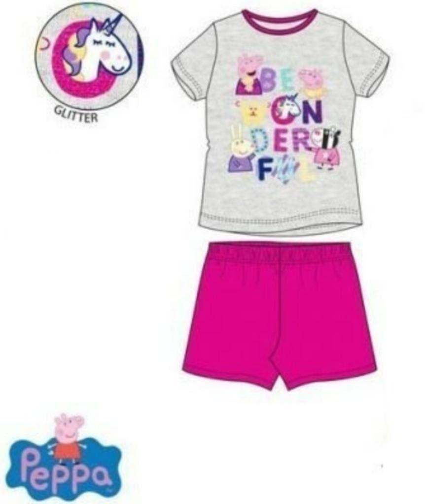 Peppa Pig Shortama Unicorn - Maat 104 - 110 - 116 - Katoen, Kinderen en Baby's, Kinderkleding | Maat 116, Nacht- of Onderkleding