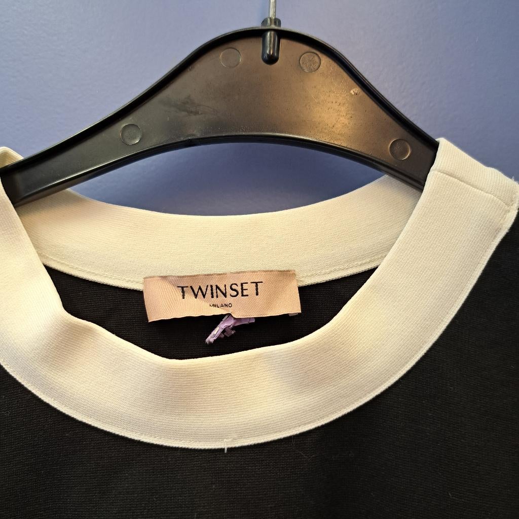Twinset Milano Sweater Top zwart met ecru strik mt 42 48928, Kleding | Dames, Twinset, ., Zwart, Maat 42/44 (L)