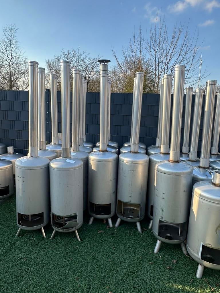 RVS Zwembadkachel – 20.000 Liter – Houtgestookt, Ophalen of Verzenden, Zo goed als nieuw