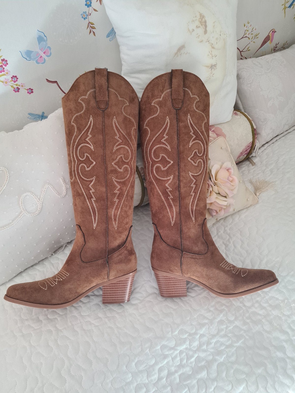 Texan laarzen maat 36 nieuw, Hoge laarzen, Bruin, Nieuw, Ophalen of Verzenden
