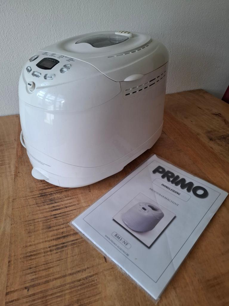 Primo Broodbakmachine - Vers Brood in Eigen Keuken, Witgoed en Apparatuur, Gebruikt, Kijkvenster, 800 tot 1200 gram deeg, Ophalen