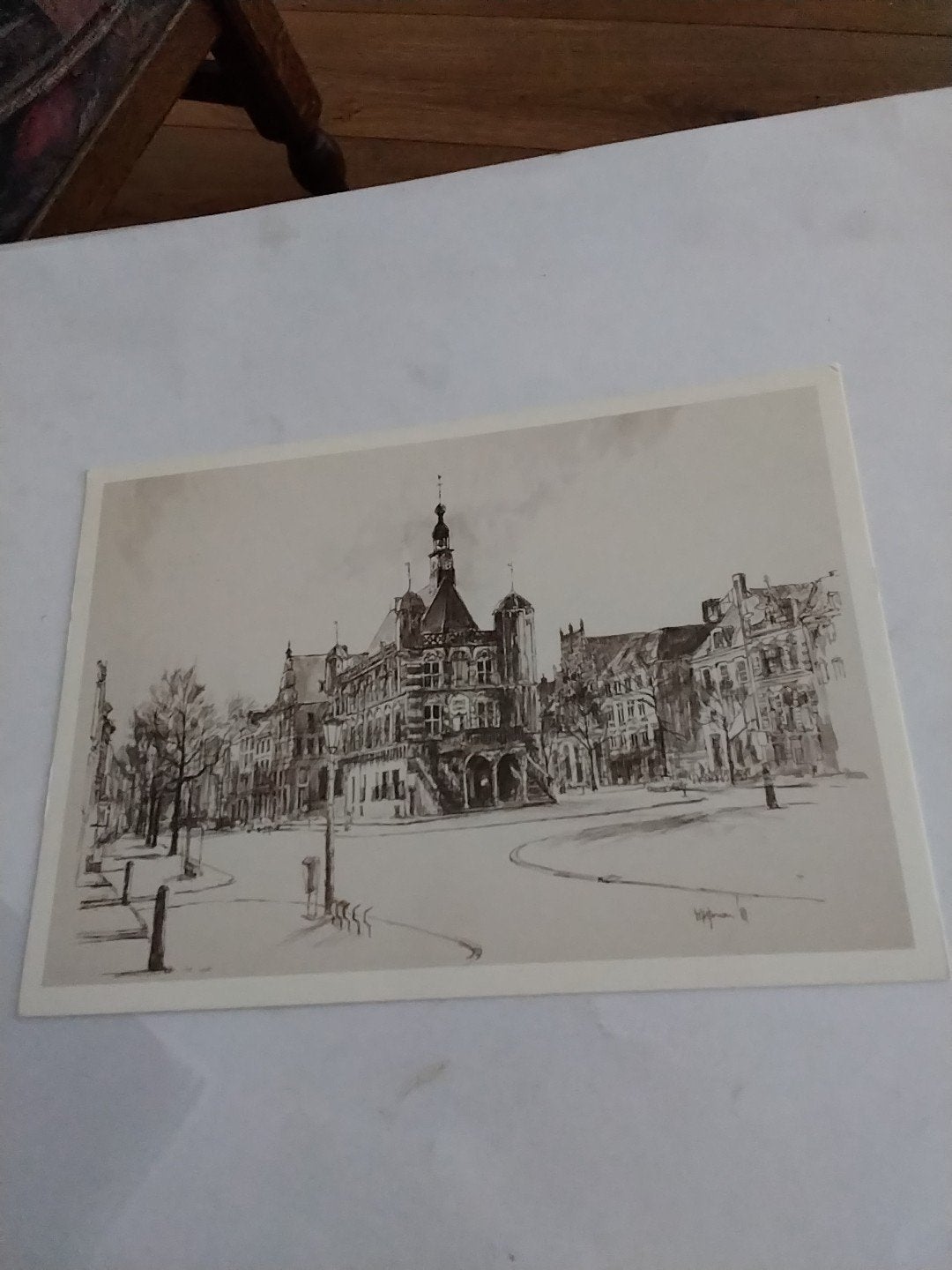 Oude Ansichtkaart Deventer Brink met De Waag/ MARIUS JANSEN, Ophalen of Verzenden, 1940 tot 1960, Gelopen, Overijssel