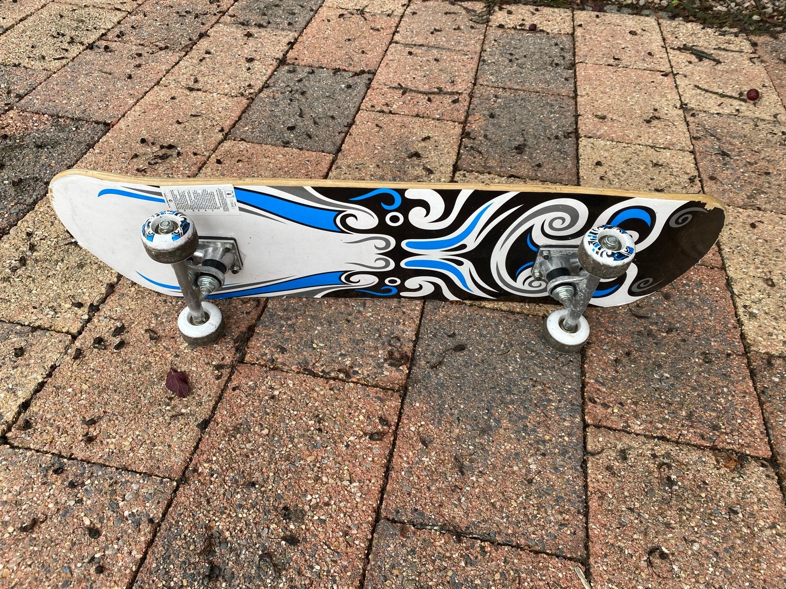 Gebruikt Skateboard - Blauw/Zwart Design, Ophalen, Gebruikt, Skateboard