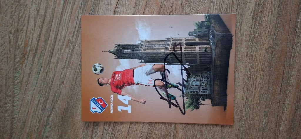 Spelerskaart met handtekening; Menno Koch # FC Utrecht PSV, Ophalen of Verzenden, Nieuw, F.C. Utrecht, Spelerskaart