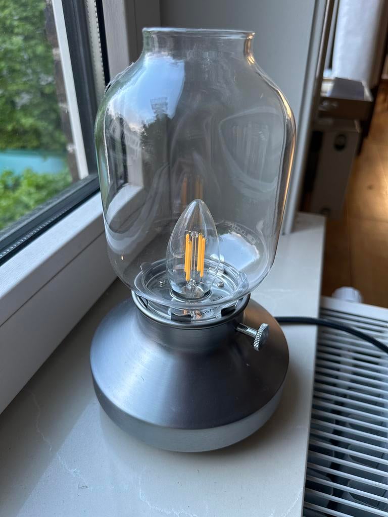 Tarnaby Ikea lamp stalen afwerking rvs zilver, Ophalen of Verzenden, Zo goed als nieuw, Minder dan 50 cm