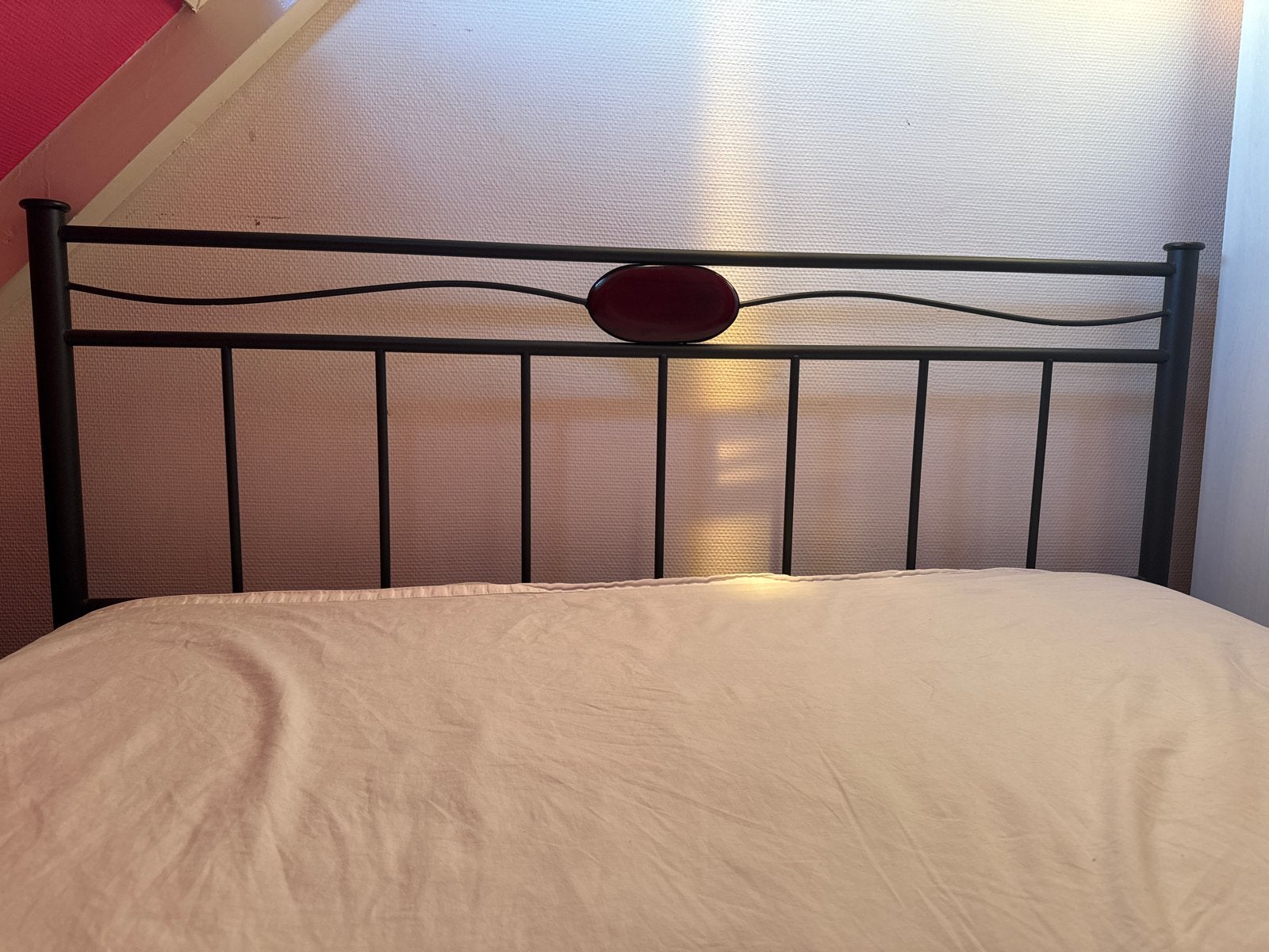 Twijfelaar bed 140x200 DEZE WEEK OPHALEN!!!, Ophalen, Gebruikt, Zwart, 140 cm