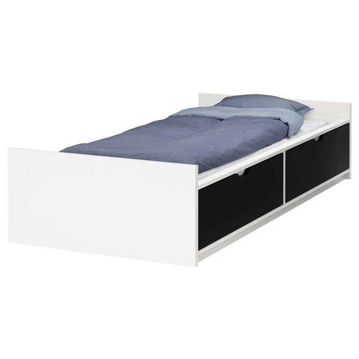 Gratis 2 lades voor IKEA FLAXA bed, zwart, Huis en Inrichting, Ophalen, Gebruikt, Zwart