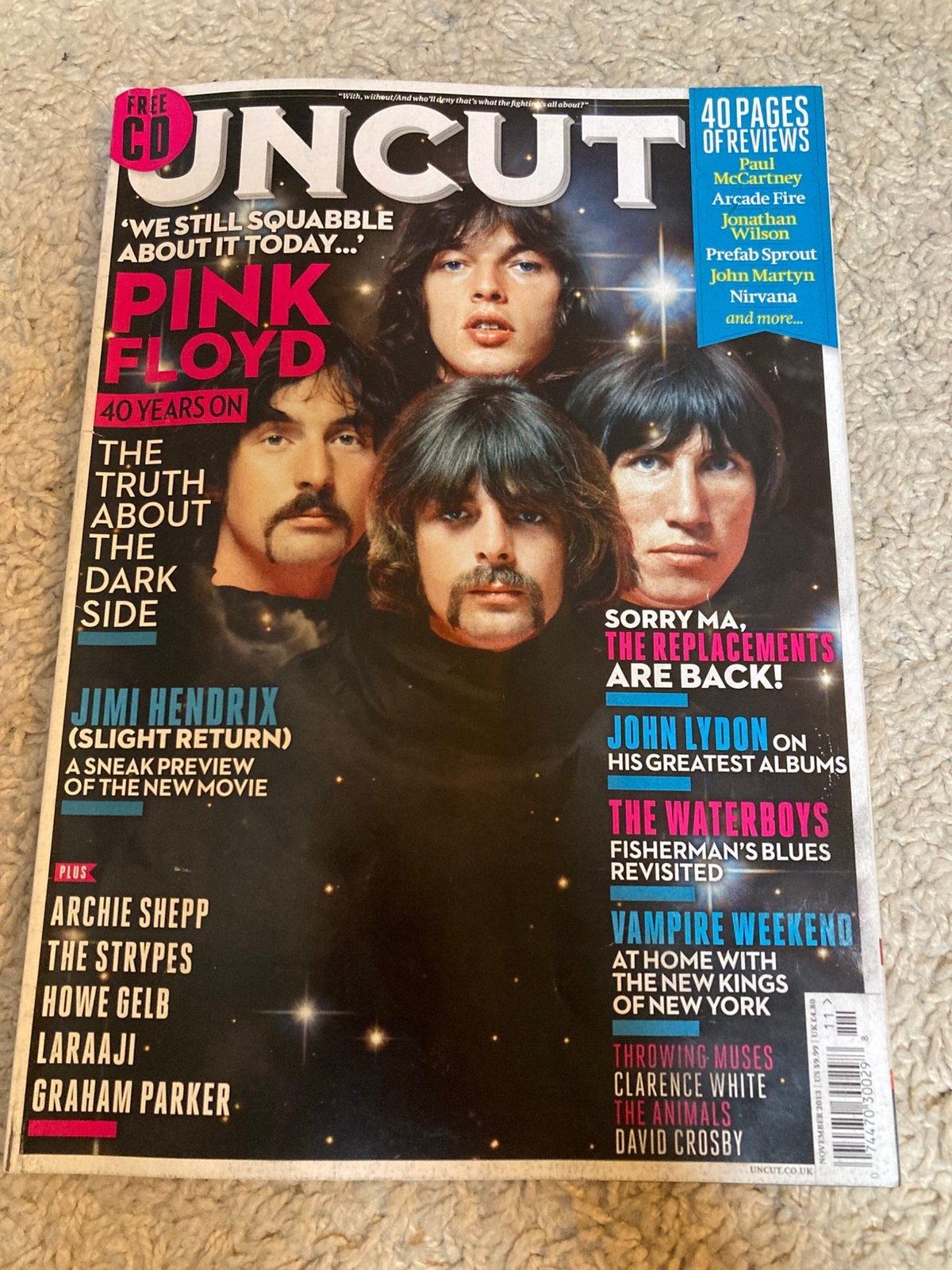 INCUT Magazine WATERBOYS Pink Floyd ANIMALS John Lydon BYRDS, Ophalen of Verzenden, Zo goed als nieuw, Muziek, Film of Tv