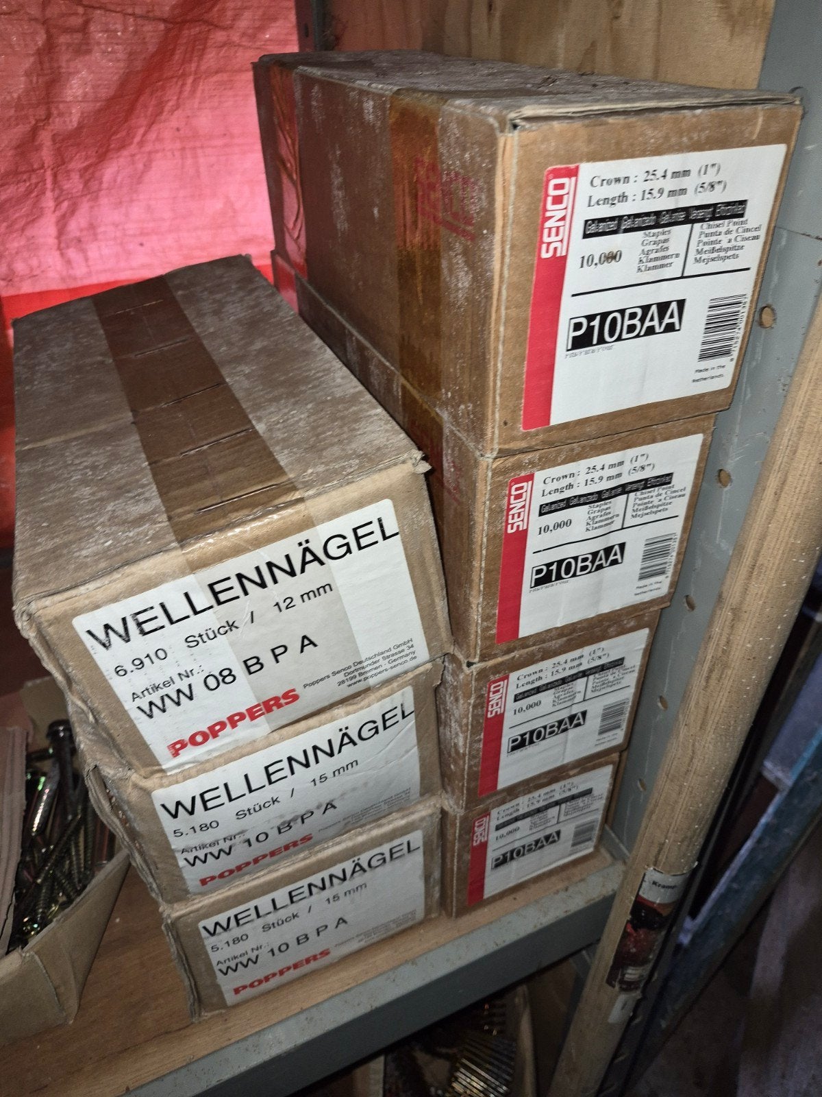 Senco nieten div maten houtfret, Ophalen of Verzenden