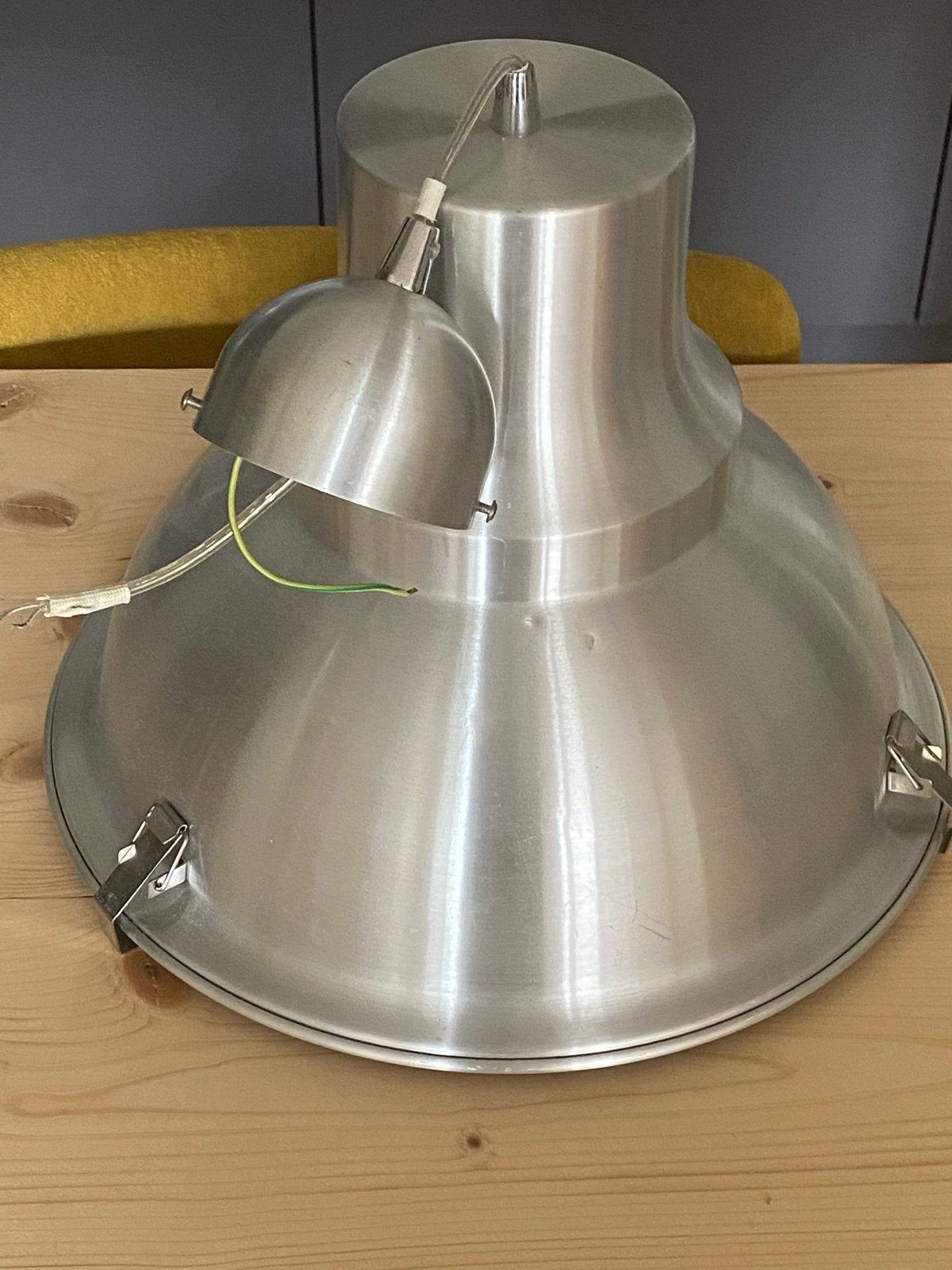 Vintage aluminium lamp!, Ophalen, Gebruikt, Metaal, Minder dan 50 cm