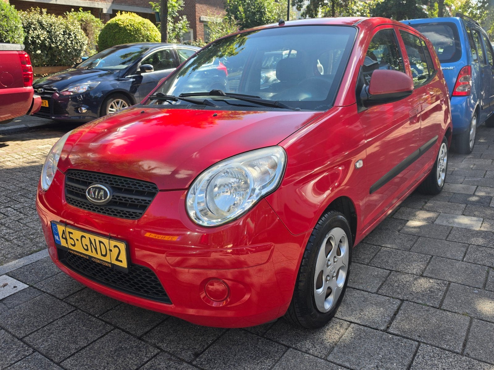 Kia Picanto 1.0 - NWE APK - 5DRS - Airco - Rijdt goed!, Auto's, Voorwielaandrijving, Stof, 836 kg, Zwart