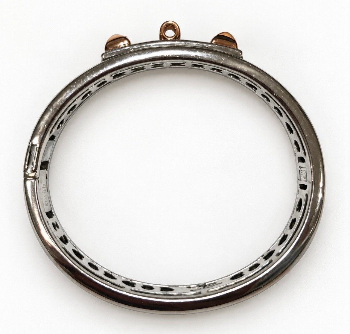 Tirisi Moda armband met ring – zilver en 18 karaat roségoud, Ophalen of Verzenden, Zo goed als nieuw, 17 tot 18, Dame of Heer