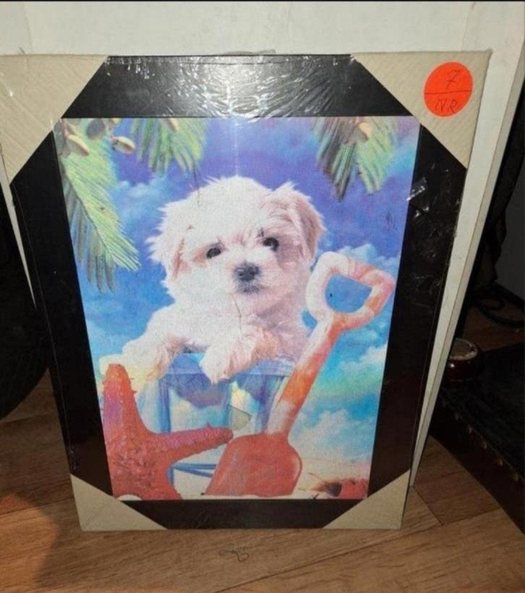 Leuke puppy foto's in lijst  - Nieuw!, Ophalen of Verzenden, Nieuw, Minder dan 50 cm, Foto of Poster