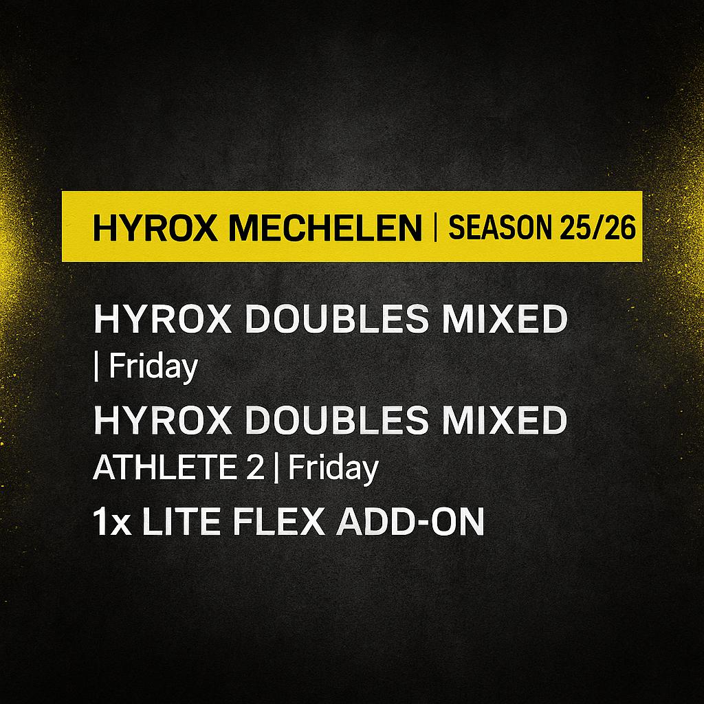 hyrox Mechelen doubles mixed vrijdag, Tickets en Kaartjes, Eén persoon